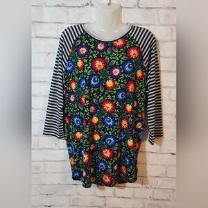 Lularoe Mixed Pattern Irma Tunic Shirt